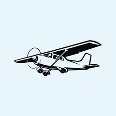 Light Aircraft Vector Small Plane Illustrations Icon Isolated