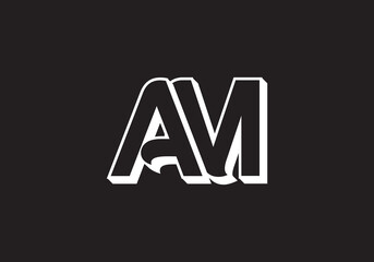 this is a creative letter AM logo icon design