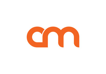 this is a creative letter AM logo icon design