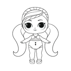 Surprise Doll Mini Girl Cartoon Strawberry  Coloring Book