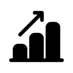 Illustration vector graphic icon of Profit Icon. Solid Style Icon. Vector illustration isolated on white background. Perfect for website or application design.