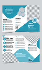 Simple creative trifold brochure design template