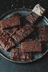 No baked chocolate bars. Delicious dessert.