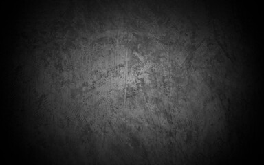 Old wall texture cement dark black gray  background abstract grey color design are light with white gradient background.