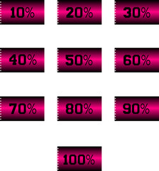 
Icons with discounts with percentages, abstraction for a banner.