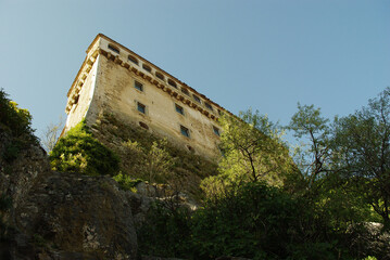 View of the Pescolanciano Castle located in the province of Isernia