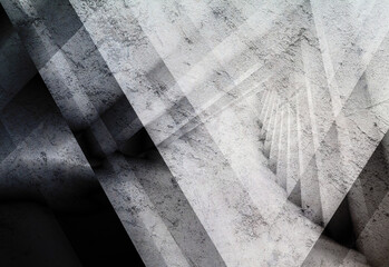 Abstract grungy geometric background, 3d