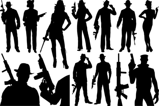 Gangstar SVG Cut Files | Gangstar Silhouette | Gangsta Svg | Man Svg | Mafia Svg | Gangstar Bundle
