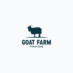 Farm logo design concept goat farm