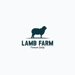 Farm logo design concept lamb farm