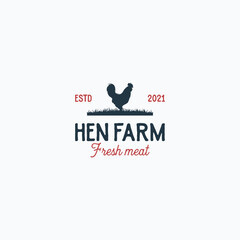 Fototapeta na wymiar chicken farm logo vector illustration design
