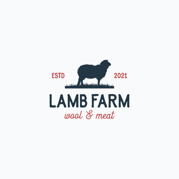 Farm logo design concept lamb farm