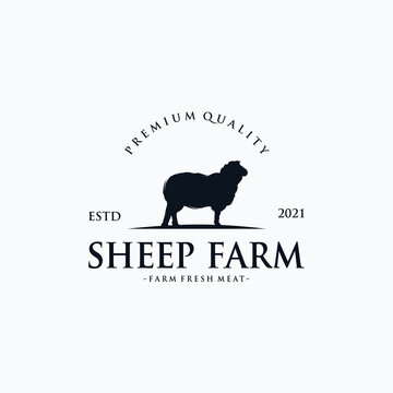 Farm logo design concept lamb farm
