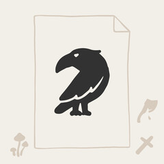 Number seven logo with a raven.