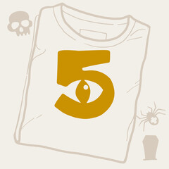 Number five logo with a skull.