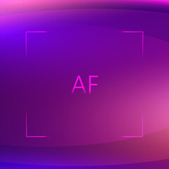 Focus icon banner. AF symbol.