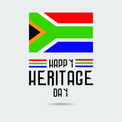 Heritage vector design with free South Africa flag eps10 file