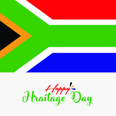 Heritage vector design with free South Africa flag eps10 file