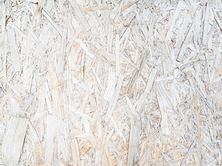 White plywood texture and background. Oriented strand board - OSB.