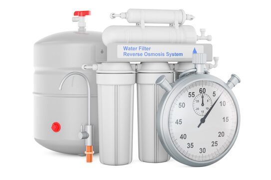 Stopwatch With Reverse Osmosis System, 3D Rendering