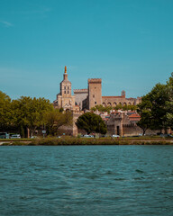 View of Avignon Cathedral. Avignon, Provence, France