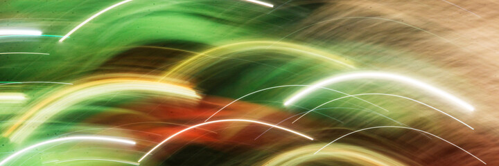 papel de parede, risco abstrato, cor e trilhas de luz coloridas abstratas no fundo escuro. Fundo...
