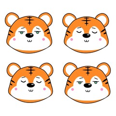 designation of the new 2022 with the image of a small tiger, can be used for printing on t-shirts, banners, invitations