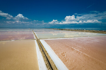 Vista aerea delle saline di margherita di savoia