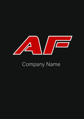 AF,FA,A,F abstract logo letters monograms.