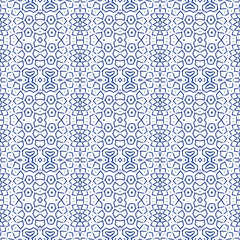 Abstract seamless pattern with various shapes. Geometric pattern for fabric. Textile background.