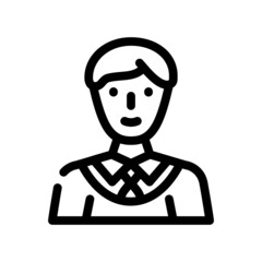 diligent family man line icon vector. diligent family man sign. isolated contour symbol black illustration