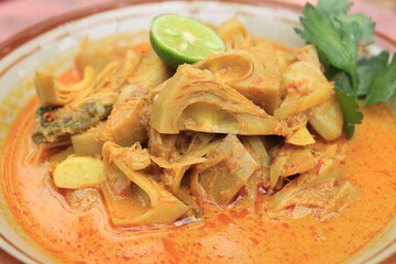 Young jackfruit curry soup