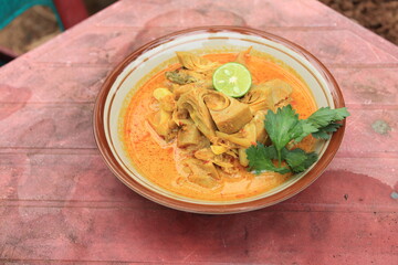 young jackfruit curry soup