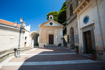 Obraz premium Panorama della città di castellabate, cilento
