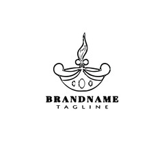 Fototapeta premium diwali cracker indian holiday logo icon design cute illustration