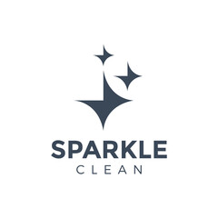 sparkle clean icon logo design vector illustration