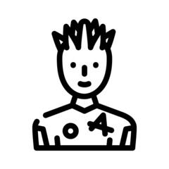 youth man line icon vector. youth man sign. isolated contour symbol black illustration