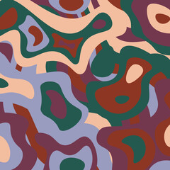 Abstract psychedelic groovy background. Vector.