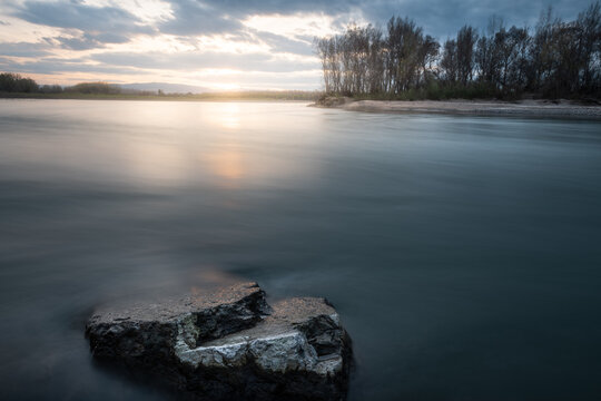 Sotos de Alfaro Natural Reserve at sunset, La Rioja, Spain
