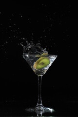 cocktail with lime