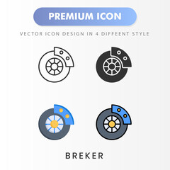 breker icon for your website design, logo, app, UI. Vector graphics illustration and editable stroke.