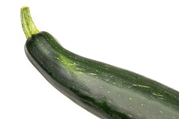 Zucchini tip against white
