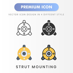 strut mounting icon for your website design, logo, app, UI. Vector graphics illustration and editable stroke.