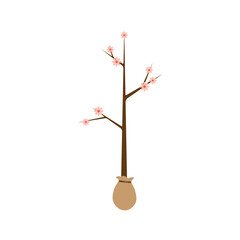 Tree icon with leaves illustration
