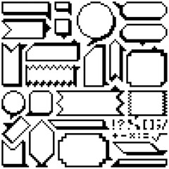 Vector Collection Set of Pixel Dialog Box Designs