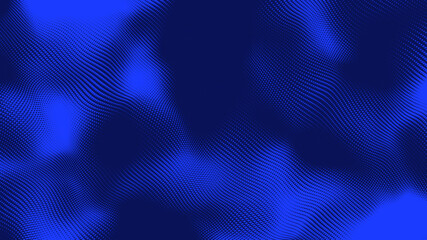 Abstract dot white blue wave gradient texture technology background.