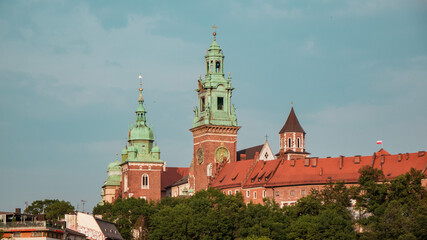 Fototapeta na wymiar View of Baszta Sandomierska in Kraków, Poland