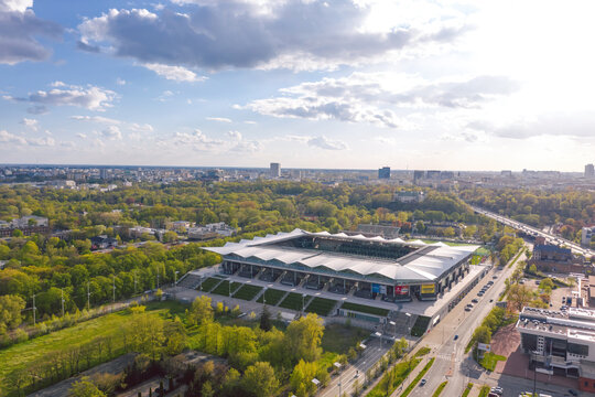 Warsaw, Poland - May 2021: Polish Army Stadium, Home Arena For Legia Warszawa