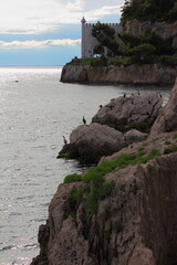 Fototapeta na wymiar External view of the Miramare Castle of Trieste