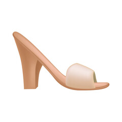 Woman's Sandal Emoji Icon Illustration Sign. Elegant Summer Shoe Vector Symbol Emoticon Design Vector Clip Art.